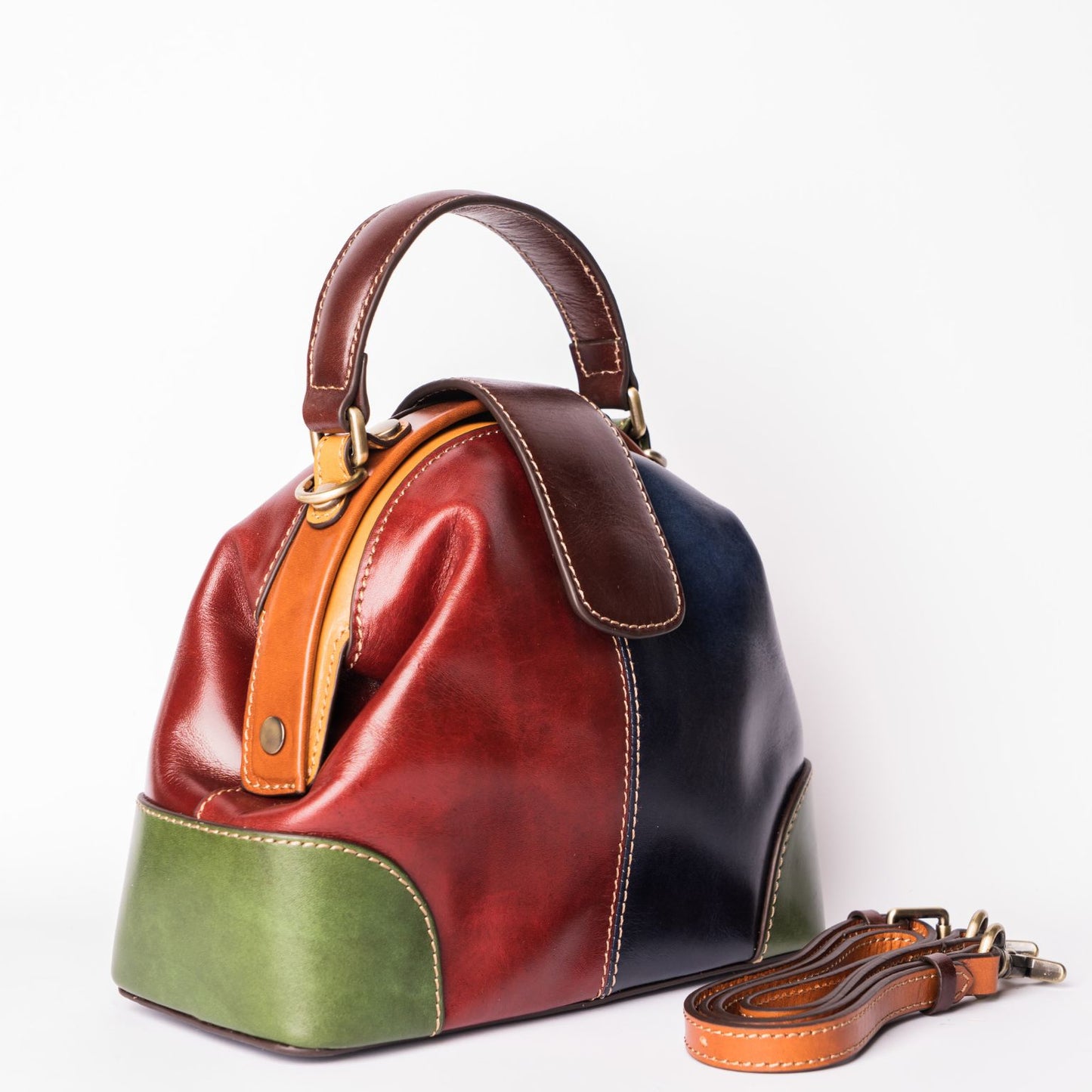 Borsa Fenice in Pelle Multicolor