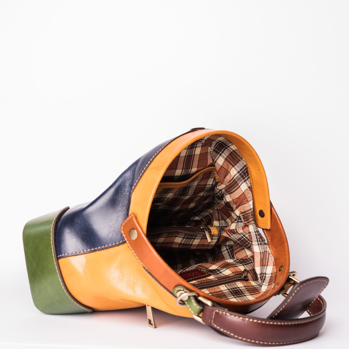 Borsa Fenice in Pelle Multicolor