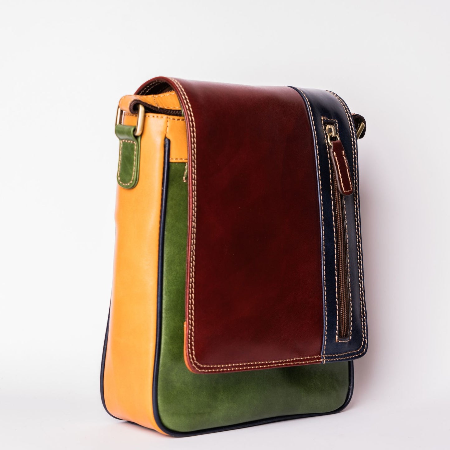 Borsello con zip Fenice in Pelle Multicolor