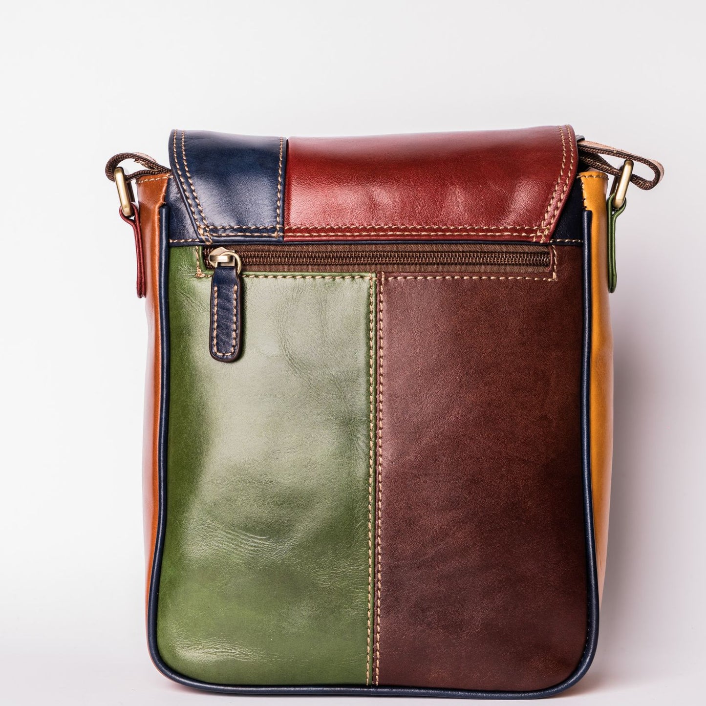 Borsello con zip Fenice in Pelle Multicolor