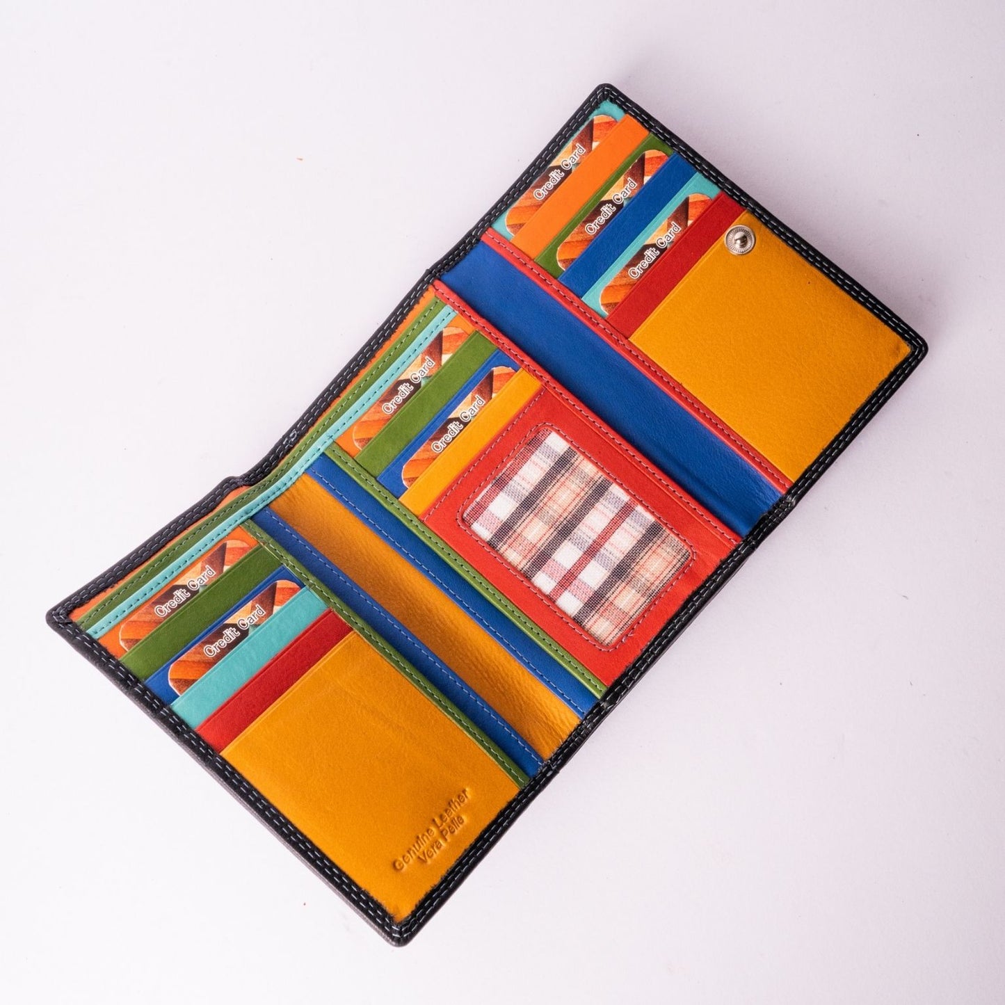 Portafogli in Pelle Multicolor Medium